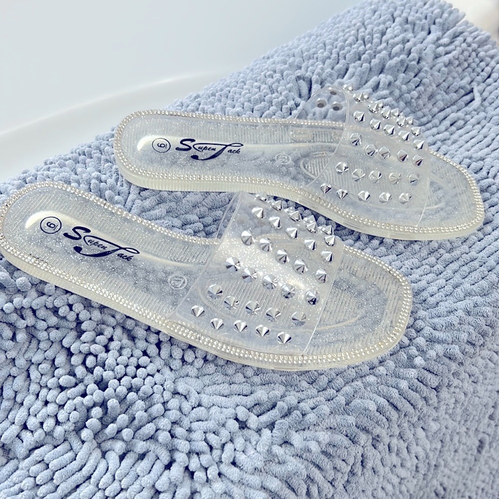 Clear sandals